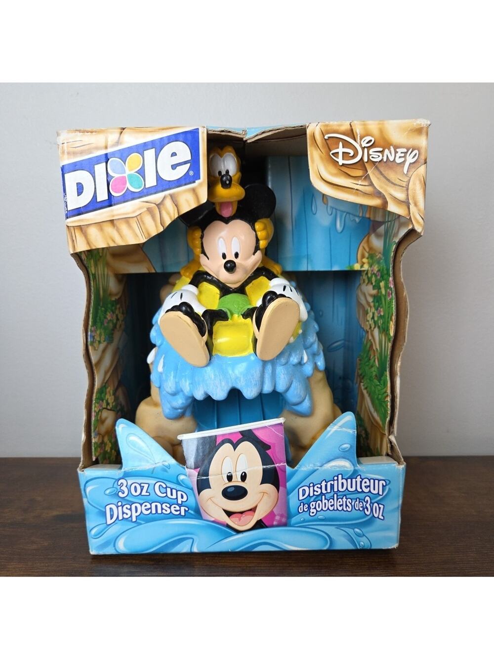 DS Vintage Y2K‎ 2003 Dixie Cup Disney Mickey Pluto Cup Dispenser Holder Bathroom